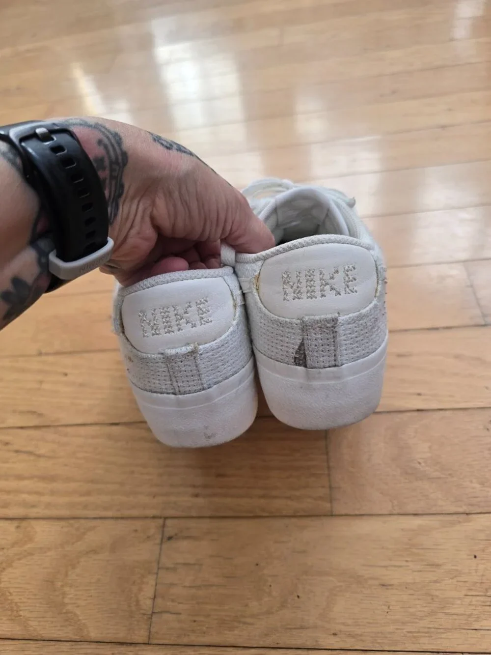 Nike | Blazer Summit White Monochrome Low Platform Sneakers | WMS 9.5